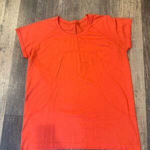 Lululemon Athletica Vibrant Orange Short Sleeve Tee